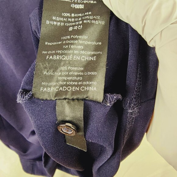 IJP Designs navy with royal blue piping short sleeve polo shirt, size Large - Picture 5 of 6